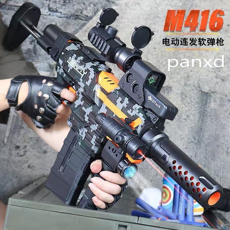  Electric Automatic Toy Guns for Nerf Guns - M416 Auto-Manual  Sniper Toy Gun with Scope Bipod - 160 Bullets - Toy Guns for Boys Age 8-12  Kids Toy Gifts for Birthday