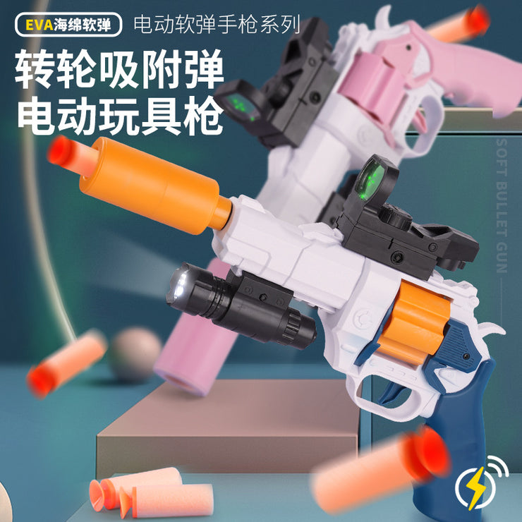 Children Toy Gun Electric Safe Soft Bullet Revolver Pistol Toy