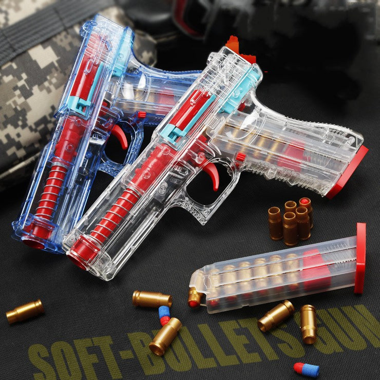 Children Transparent Toy Gun Safe Soft Bullet Pistol Toy Outdoor Game Gifts For Kids and Adults