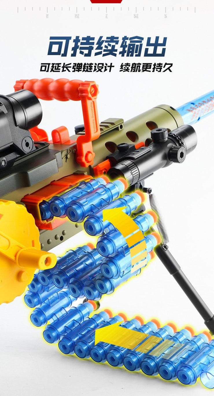 Toy Gun for Kids M249 Electric Blaster Burst Darts Soft Hole Head Kids Game Children Birthday Gift