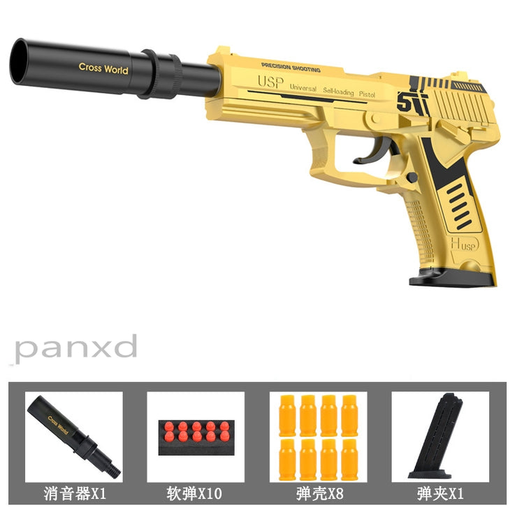 Shell Throwing Pistol EVA Soft Bullet Manual Loading Toy Gun
