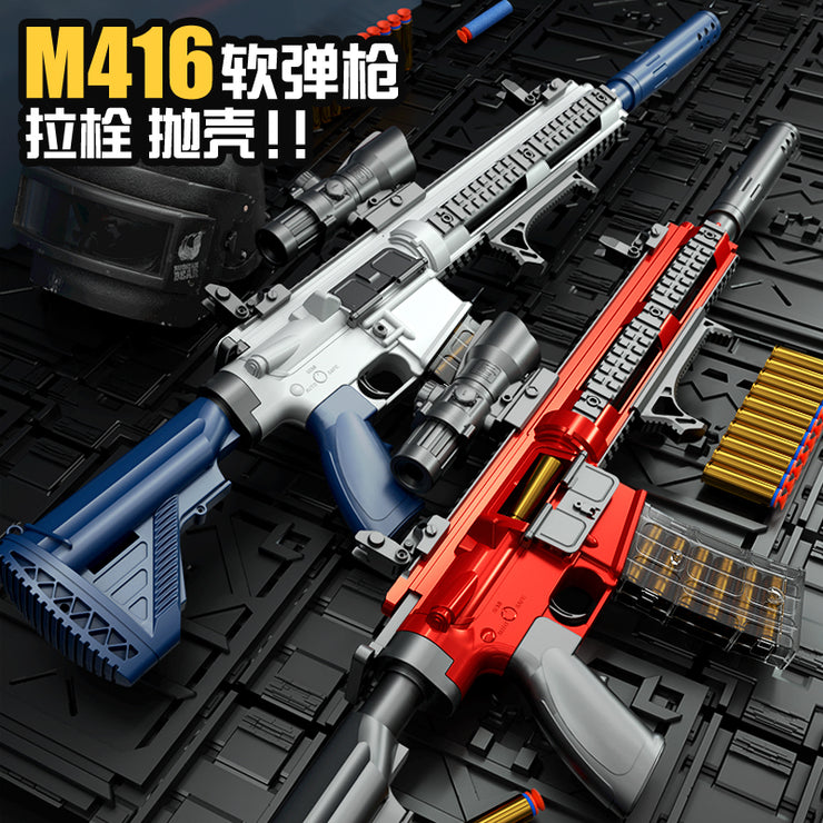 Kids Toy gun M416 Soft Bullets Gift for Children Outdoor Sports Games