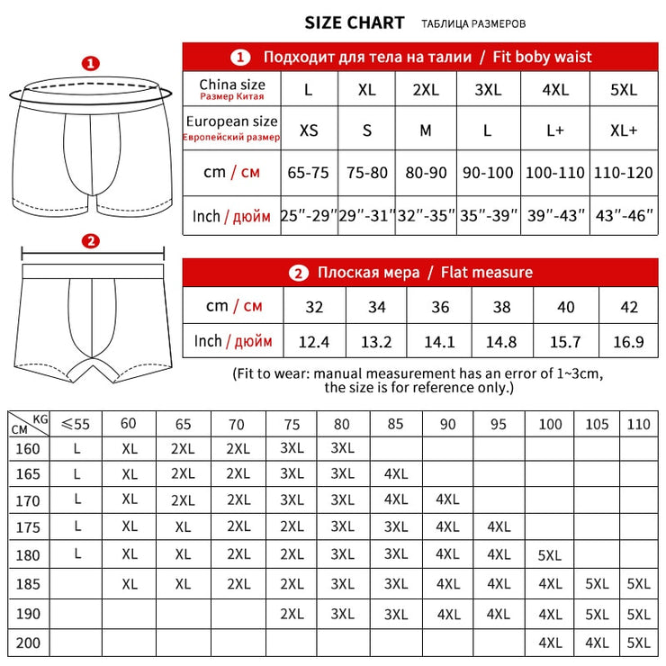 PANXD 4pcs/lot Comfortable Underwear Man Boxers Elastic Shorts