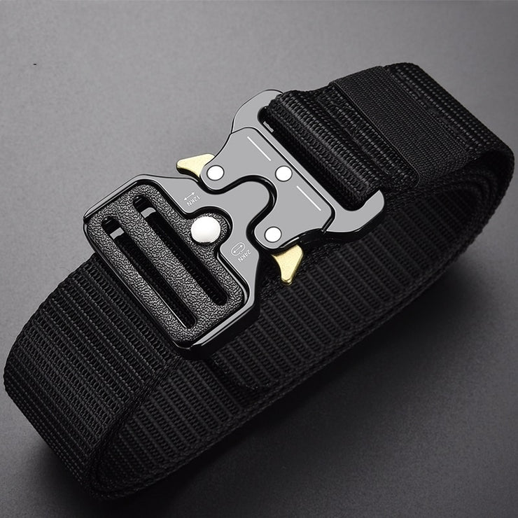 PANXD Canvas For Nylon Men Belt Army Outdoor Hunting Tactical Multi Function