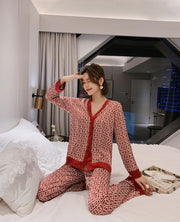 PANXD  V Neck Women Pajamas Set