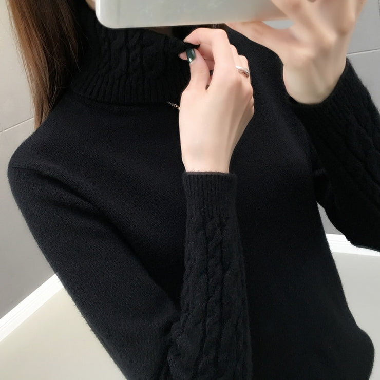 PANXD  Turtleneck Pullovers Women Sweater