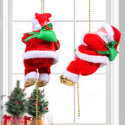 2022 Christmas Decorations Santa Claus Automatic Climbing On Rope Xmas Gift Wall Window Hanging