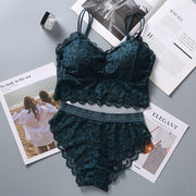 PANXD Women Lace Bra Set Lingerie Set  Seamless Underwear Set