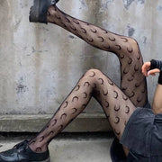 PANXD Women Fashion Punk Style Hole Fishnet Stockings Hollow Out Hosiery