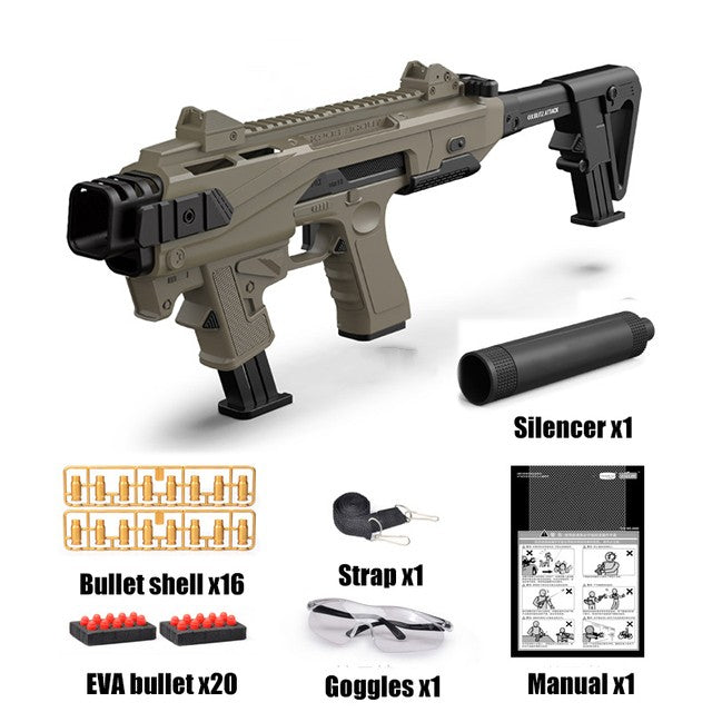 Children Toy Gun  DIY Assembly Sniper Rifle EVA Soft Bullet Manual