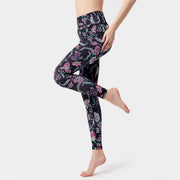 PANXD Women Printed Yoga Leggings High Waist Sport Trousers Women Gym Tights Fitness Clothes Sportswear Workout Stretchy Running Pants
