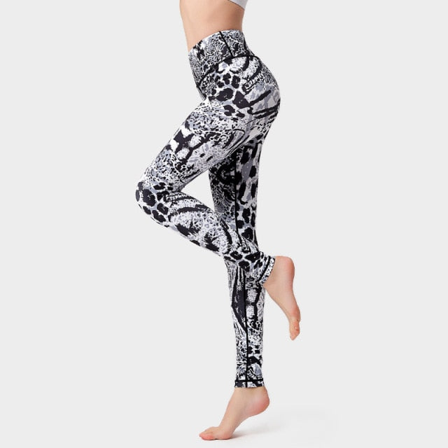 PANXD женские брюки для йоги с высокой талией, спортивные леггинсы с принтом, эластичные штаны для бега, спортивные брюки, облегающие женские тонкие спортивные брюки для тренировок, тренажерного зала