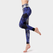 PANXD Women High Waist Yoga Pants Printed Sport Leggings Stretchy Running Pants Sport Trousers Workout Gym Tight Women Slim Sportswear