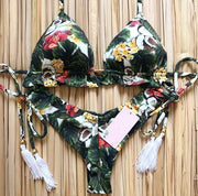 Sexy Floral Print Bikini Set