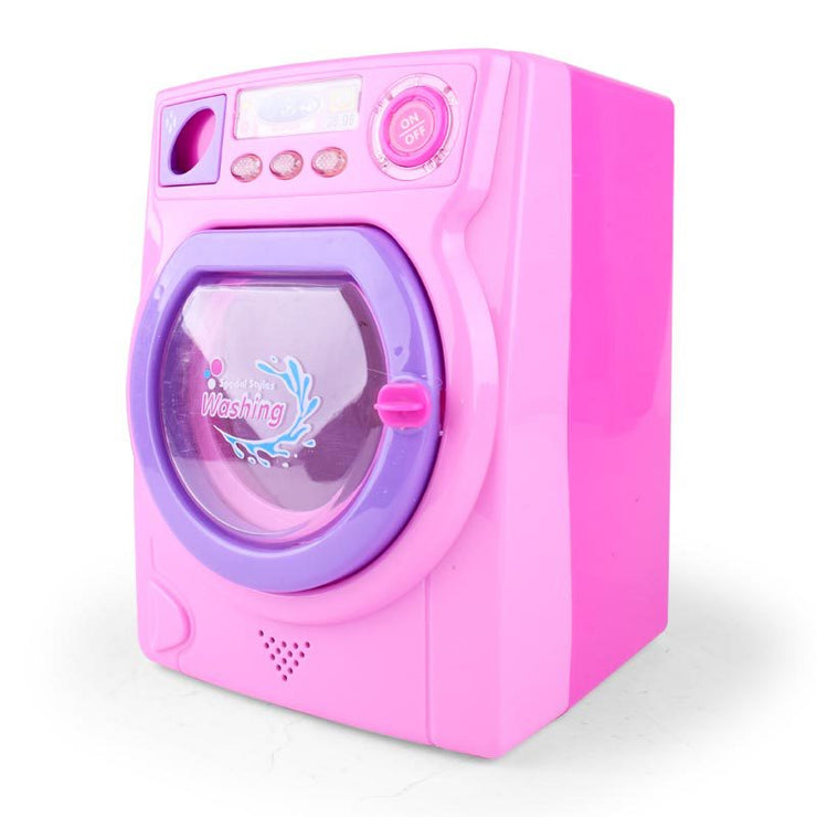 Kids Toy Eletronic Mini Roller washing machine Children Pretend Play With Sound and Lights emulational Water effluent Baby Girls Toy GIft