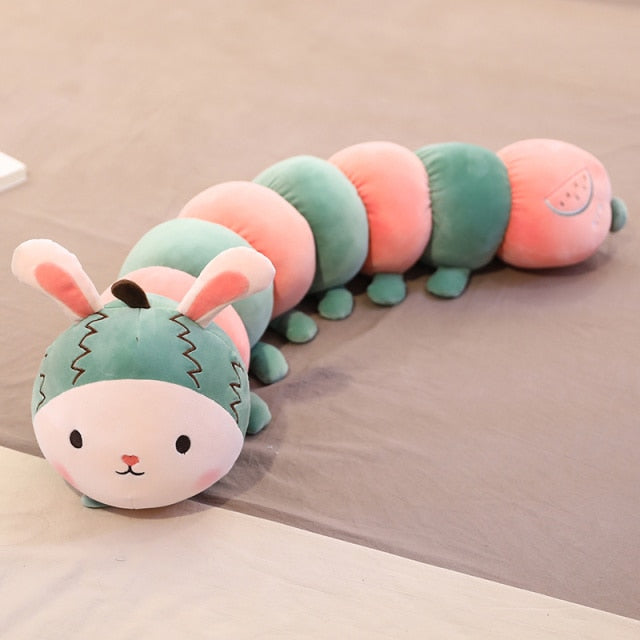 Cute fruit caterpillar doll plush toy comforts children sleeping pillow
