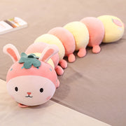 Cute fruit caterpillar doll plush toy comforts children sleeping pillow