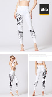 Calças de ioga impressas PANXD Fitness Sports Leggings Mulheres Calças Longas Meninas Cintura Alta Calça de Treino de Corrida