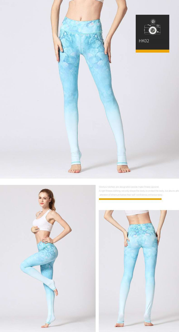 PANXD Impresso Yoga Calças Mulheres Cintura Alta Leggings Yoga para Fitness Sports Calças justas Running Athletic Leggings Calças Esportivas
