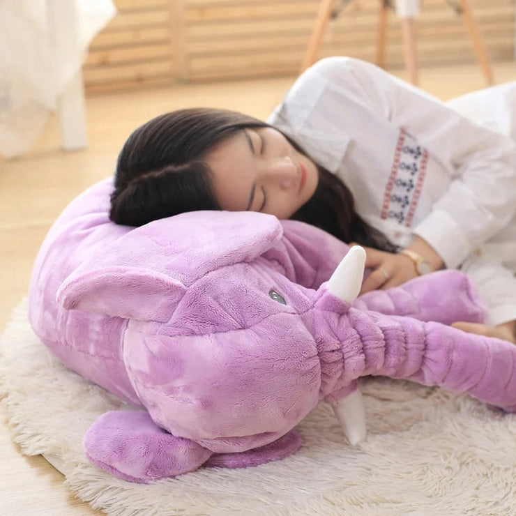 40-80cm Height Kawaii Plush Elephant Doll Toy Kids Sleeping Back Cushion Cute Stuffed Elephant Doll Xmas Gift