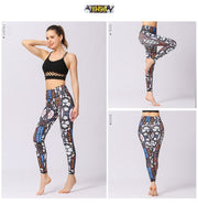 PANXD  Printed Fitness Leggings High Waist Women Yoga Pant Stretch Sport Leggings Female Gym Workout Pants Yoga Running Tight Pant