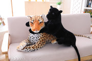 30-120 cm  Tiger Leopard Plush Toys Soft Wild Animals Simulation White Tiger Jaguar Doll Children Kids Birthday Gifts