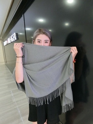 Women Cashmere Scarves With Tassel  Shawl