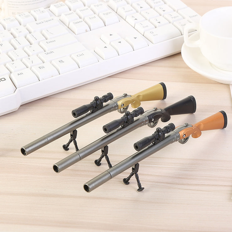 3pcs Plastic Rifle Gun Pen Shape Gel Pen Kawaii 0.5mm Black Ink Pen for Kids Gift School Office Supplies Stationery