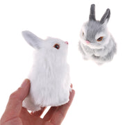 1pc Simulation Mini Pocket Toy Cute Artificial Animal Small Rabbit Fox Plush Toys Kids Toys Decorations Birthday Gift