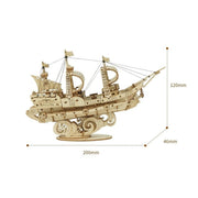 Assembly Boat Toy Gift for Children Teens Adult 4 Kinds DIY Vintage Sailing Ship 3D Wooden Puzzle Game
