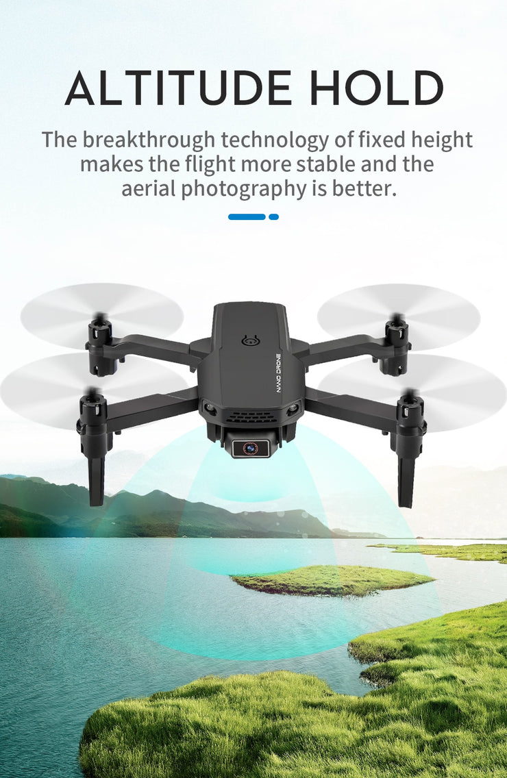 مهنة طائرة بدون طيار صغيرة جديدة بدقة 4k عالية الدقة بزاوية عريضة 1080P كاميرا واي فاي Fpv بدون طيار كوادكوبتر