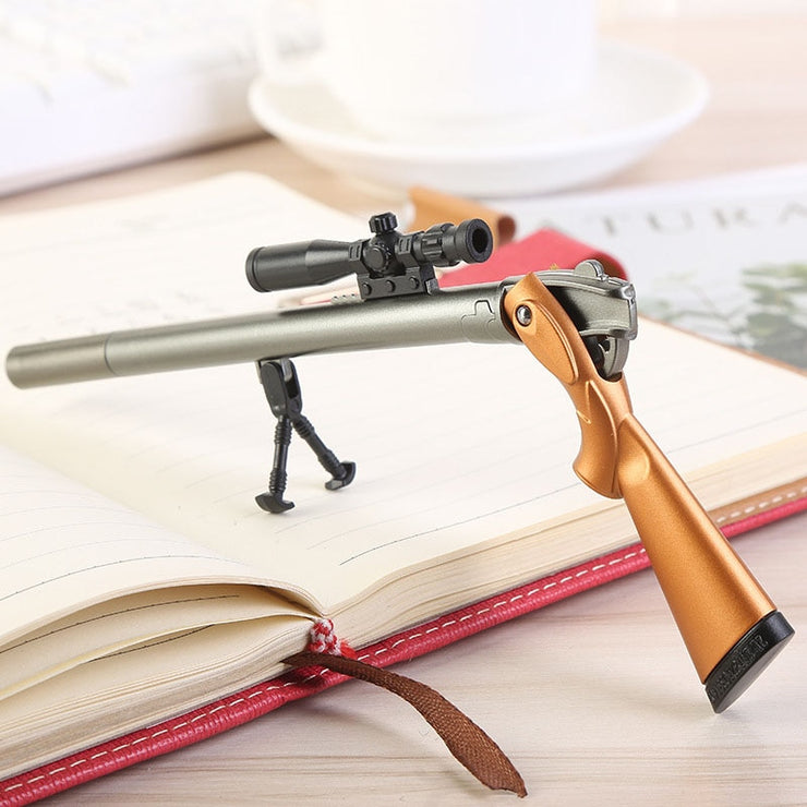5 Pcs Creative Plastic Rifle Gun Shape Gel Pen Weapons Pen Kids Gift Toys Korean School Supplies Black Refill 0.5mm Stationery