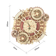 DIY Assembly Toy TIME ART 3D Wooden Model Building Block Kits Zodiac Wall Clock Gift for Children Kids Adult