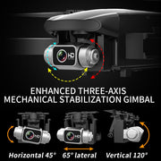 Cámara 6K HD Dron cardán de 3 ejes 35 minutos Tiempo de vuelo Fotografía aérea sin escobillas GPS WIFI FPV