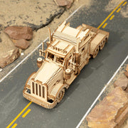 Assembly Toy Gift for Children Adult  1:40 286pcs Classic DIY Movable 3D America Heavy Truck Wooden Model Building