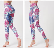 PANXD, леггинсы для йоги с красочным принтом, женские спортивные штаны для фитнеса, леггинсы с высокой талией и цветком, красивые цветные штаны для бега в спортзале