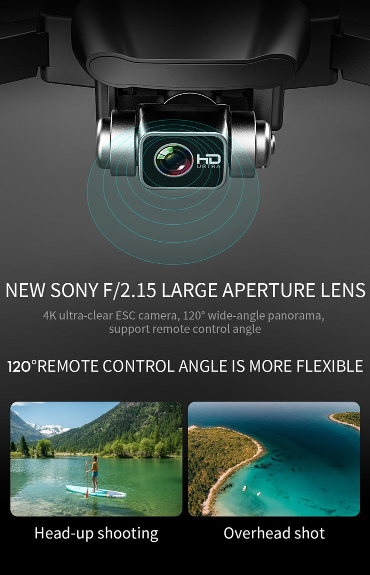 Câmera 6K HD de 3 eixos Gimbal Drone 35 minutos Tempo de voo Fotografia aérea sem escova GPS WIFI FPV