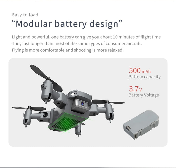 طائرة بدون طيار صغيرة 4K احترافية عالية الدقة كاميرا واي فاي FPV قابلة للطي بدون طيار كوادكوبتر بمفتاح واحد عودة 360 مروحية RC