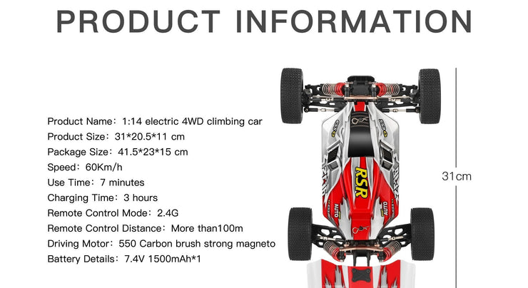 Kids Toys RC Car 2.4G Racing RC Car Electric High Speed Off-Road Drift Remote Control Car Toy For Children