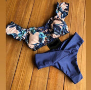 Новый комплект бикини пуш-ап 2020, женский купальник-бикини с оборками, с низкой талией, сексуальный бразильский купальник в рубчик, пляжный купальный костюм Maillot De Bain