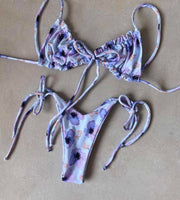 Low Waist Triangle Bikini Push Up String Swimsuit