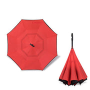 PANXD Inverted Windproof Reverse Umbrella with UV Protection Upside Down with C-Shaped Handle