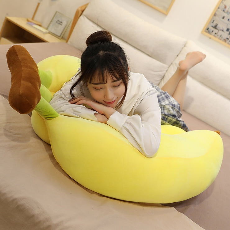 35-70cm Cartoon Banana Plush Pillow Kawaii Sofa Cushion Baby Toy Cute Plush Doll Children Fruit Toys Gift