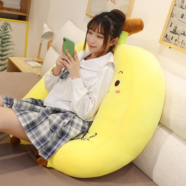 35-70cm Cartoon Banana Plush Pillow Kawaii Sofa Cushion Baby Toy Cute Plush Doll Children Fruit Toys Gift