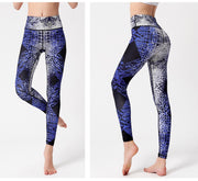 PANXD feminino cintura alta calça ioga impressa leggings esportivos calça elástica de corrida calça esportiva calça de ginástica justa feminina slim