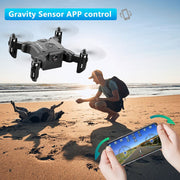 طائرة بدون طيار صغيرة V2 1080P HD كاميرا واي فاي Fpv ضغط الهواء الارتفاع عقد طوي كوادكوبتر RC لعبة طفل لعبة GIft