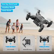 Mini Drone V2 1080P HD Câmera WiFi Fpv Pressão de Ar Altitude Segure Quadcóptero Dobrável RC Drone Kid Brinquedo GIft