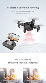 Mini Drone V2 1080P HD Cámara WiFi Fpv Presión de aire Altitud Hold Plegable Quadcopter RC Drone Kid Toy GIft
