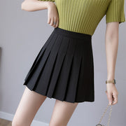 PANXD Sexy High Waist A Line Pleated Zipper Preppy Style Women Mini Skirt
