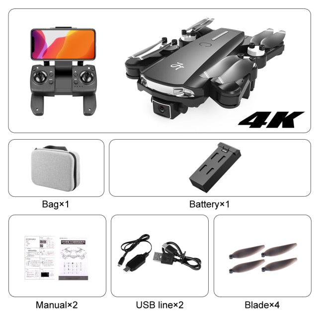 6k Professional HD Двойная камера GPS Дрон Бесщеточная аэрофотосъемка RC Складной квадрокоптер 1,2 км